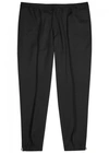 DSQUARED2 BLACK WOOL BLEND JOGGING TROUSERS