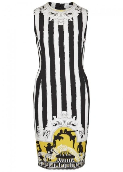 Versace Printed Shift Dress In Multicoloured