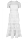 SELF-PORTRAIT BEA BRODERIE ANGLAISE MIDI DRESS