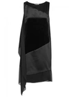 LANVIN BLACK SATIN AND VELVET DRESS