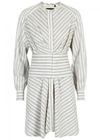 ISABEL MARANT VICTORIA STRIPED SILK BLEND DRESS