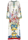 DOLCE & GABBANA FLORAL-PRINT SILK KAFTAN