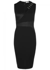 VERSACE BLACK CUT-OUT JERSEY DRESS