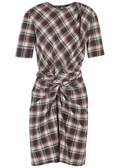 Isabel Marant Étoile Pachecked Wool Blend Dress In Red