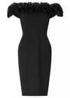 Aidan Mattox Off-the-shoulder Rose Cocktail Dress