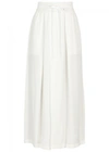 DKNY OFF WHITE TWILL MAXI SKIRT