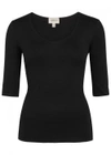 ARMANI COLLEZIONI BLACK JERSEY TOP