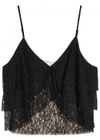 ALICE AND OLIVIA VANESSA CROPPED LACE TANK