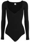 KHAITE ODETTE BLACK STRETCH WOOL BODYSUIT