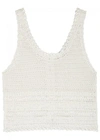 ALICE AND OLIVIA DORIAN KNITTED LINEN BLEND TANK