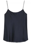 VINCE NAVY SILK TOP