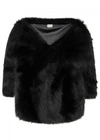 ARMANI COLLEZIONI BLACK FAUX FUR WRAP