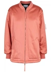 ALEXANDER WANG T T BY ALEXANDER WANG BLUSH SATIN BOMBER JACKET