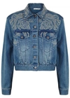 ALICE AND OLIVIA CHLOE STUDDED DENIM JACKET