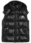 MONCLER GALENE BLACK QUILTED SHELL GILET