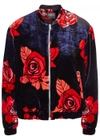 MARKUS LUPFER POISON ROSE VELVET BOMBER JACKET