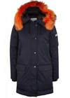 KENZO BLUE FUR-TRIMMED SHELL PARKA