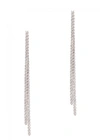 APM MONACO COUTURE CRYSTAL-EMBELLISHED STERLING SILVER DROP EARRINGS