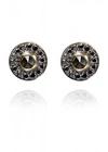 ARA VARTANIAN BLACK DIAMONDS ROUND EARRINGS