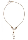 ALEXANDER MCQUEEN KING AND QUEEN HAND GOLD TONE NECKLACE