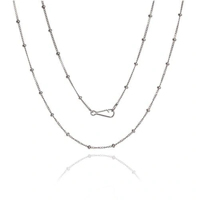 Annoushka 14ct White Gold Saturn Long Chain Necklace