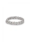 APM MONACO CRYSTAL-EMBELLISHED STERLING SILVER RING