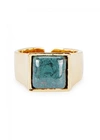 ISABEL MARANT GOLD TONE MARBLE-EFFECT RING