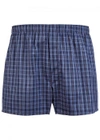 SUNSPEL BLUE CHECKED COTTON BOXER SHORTS