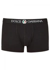 Dolce & Gabbana Two-way-stretch Cotton Jersey Boxers In Black