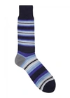 PAUL SMITH BLUE STRIPED COTTON BLEND SOCKS