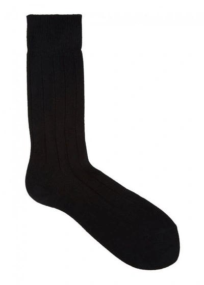 Falke Grey Cashmere Blend Socks In Black