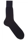 Falke Tiago Navy Stretch-cotton Socks In Dark Navy