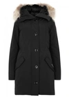 Canada Goose Rossclair Fusion Fit Genuine Coyote Fur Trim Down Parka In Black