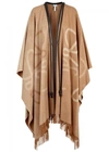LOEWE CAMEL WOOL AND CASHMERE BLEND CAPE