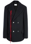 MAISON MARGIELA NAVY OVERSIZED WOOL COAT