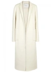 ADAM LIPPES IVORY CASHMERE AND WOOL BLEND COAT
