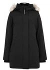 Canada Goose Victoria Fusion Fit Down Parka With Genuine Coyote Fur Trim In Black