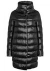 HERNO BLACK QUILTED SHELL COAT