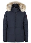 CANADA GOOSE CHELSEA NAVY FUR-TRIMMED ARCTIC-TECH PARKA,2515835