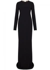 STELLA MCCARTNEY BLACK FRINGED GOWN