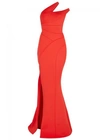 RACHEL GILBERT ASTA CORAL ONE-SHOULDER SCUBA GOWN