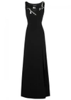 BOUTIQUE MOSCHINO BLACK CRYSTAL-EMBELLISHED GOWN