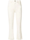 Khaite Wendall Cropped Mid-rise Flared Jeans