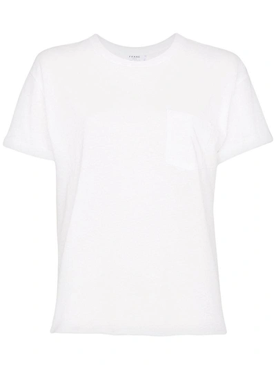 Frame Slouchy Crew Neck T In White