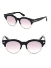 TOM FORD Henri 52MM Round Cat-Eye Sunglasses