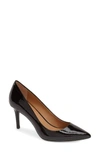 Calvin Klein Kamara Nappa Smooth Leather Pump In Black Patent
