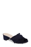 Patricia Green Kate Slide Sandal In Navy Suede