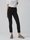 FRANK + OAK The Stevie High-Waisted Tapered Jean in Rinsed Black