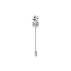 Tom Astin Fruit Bomb Silver Lapel Pin In Lapel