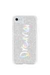 REBECCA MINKOFF Dreamer Silver Glitter Case For iPhone 8 & iPhone 7